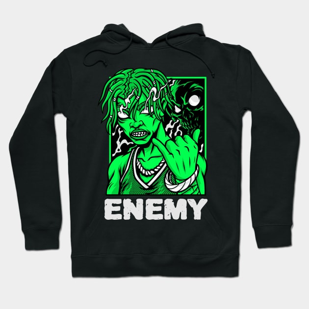 Enemy alien design Hoodie by Wolf Clothing Co